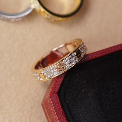 [Blue Tears Jewelry]LOVE RING 4.0MM DIAMOND PAVED