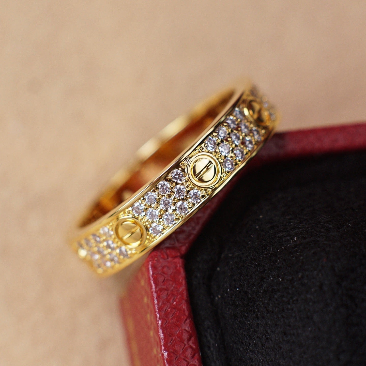 [Blue Tears Jewelry]LOVE RING 4.0MM DIAMOND PAVED