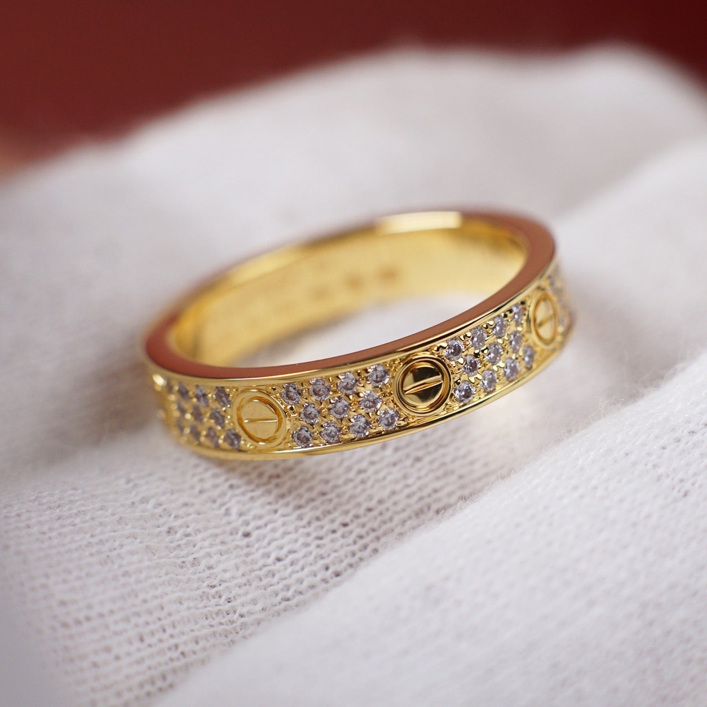 [Blue Tears Jewelry]LOVE RING 4.0MM DIAMOND PAVED