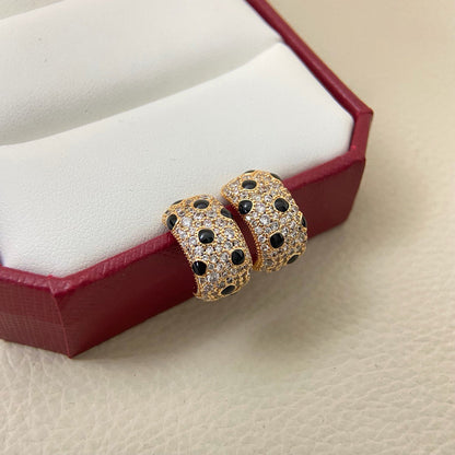 [Blue Tears Jewelry]PANTHERE MINI FULL DIAMOND EARRINGS