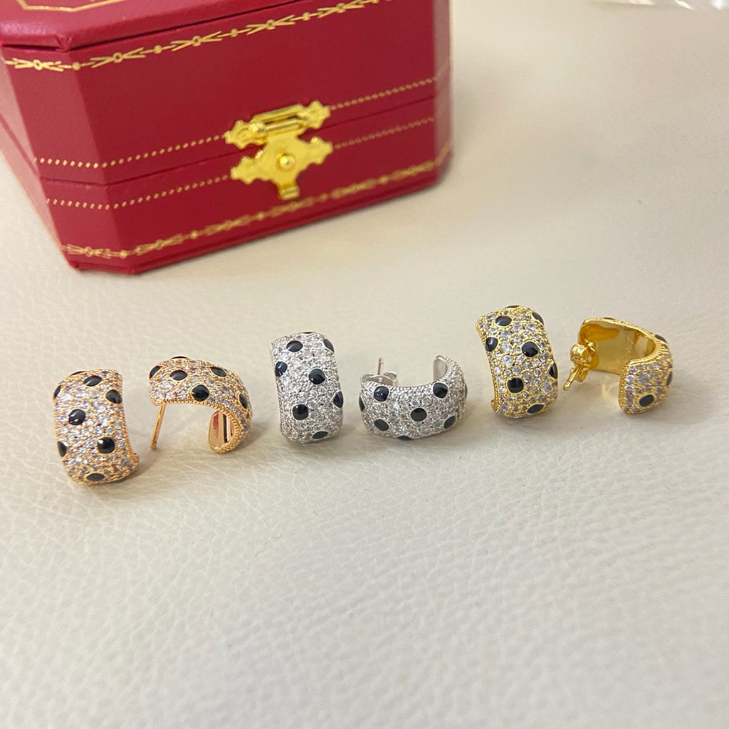 [Blue Tears Jewelry]PANTHERE MINI FULL DIAMOND EARRINGS