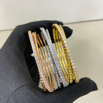 [Blue Tears Jewelry]ETINCELLE HALF-PAVED DIAMOND BRACELET