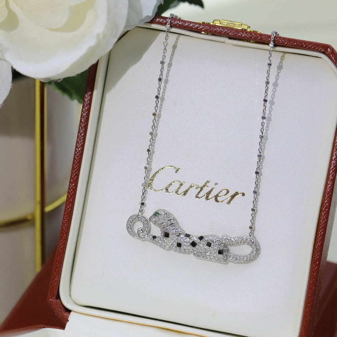 [Blue Tears Jewelry]PANTHERE PAVED DIAMOND NECKLACE