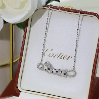 [Blue Tears Jewelry]PANTHERE PAVED DIAMOND NECKLACE