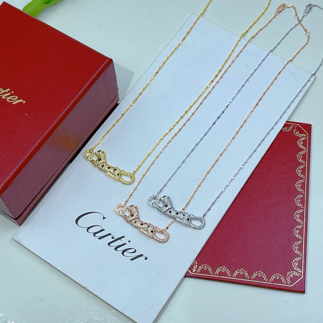 [Blue Tears Jewelry]PANTHERE PAVED DIAMOND NECKLACE