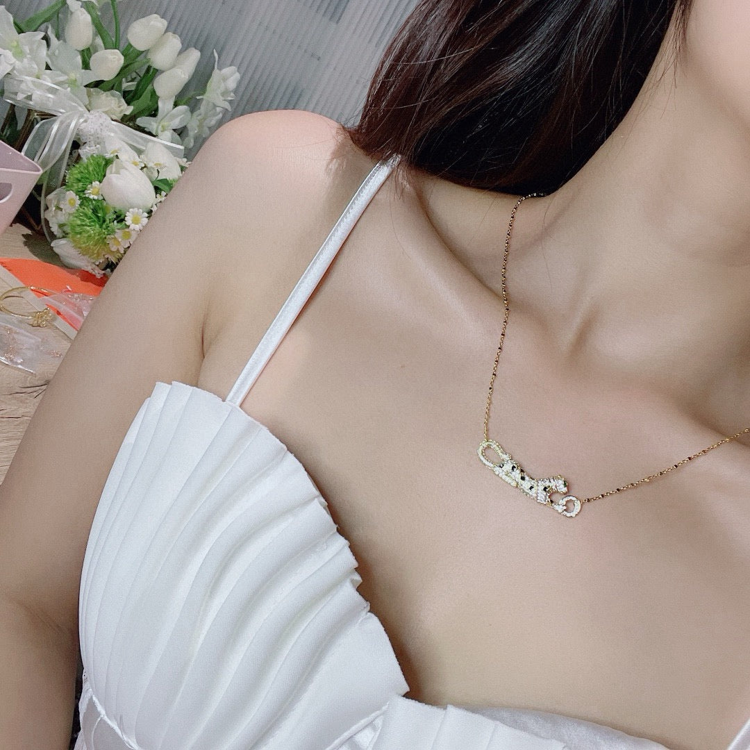 [Blue Tears Jewelry]PANTHERE PAVED DIAMOND NECKLACE