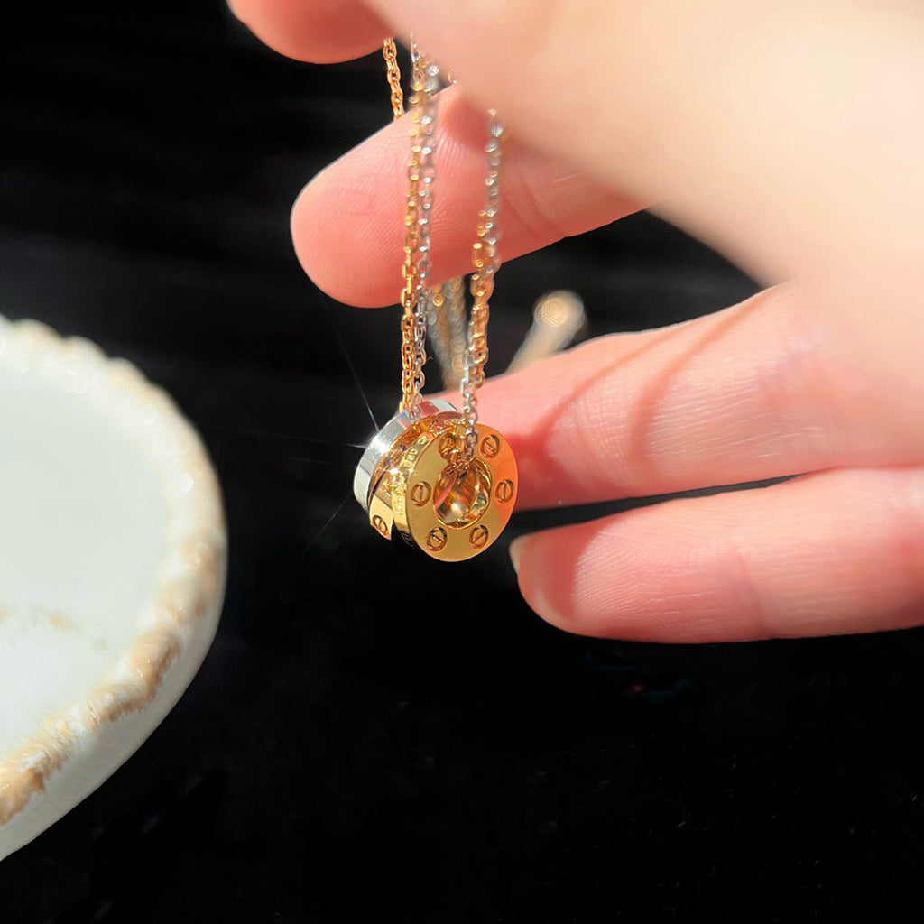 [Blue Tears Jewelry]LOVE 6 DIAMOND PENDANT NECKLACE