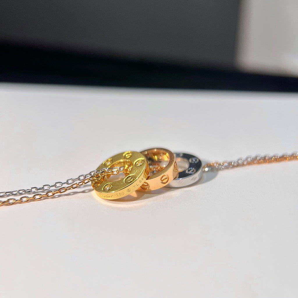 [Blue Tears Jewelry]LOVE 6 DIAMOND PENDANT NECKLACE