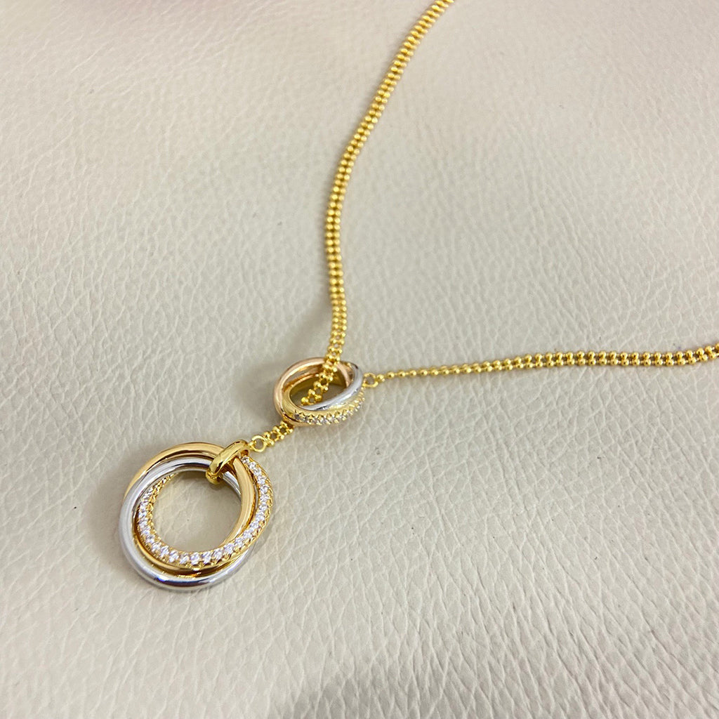 [Blue Tears Jewelry]TRINITY DIAMONDS NECKLACE