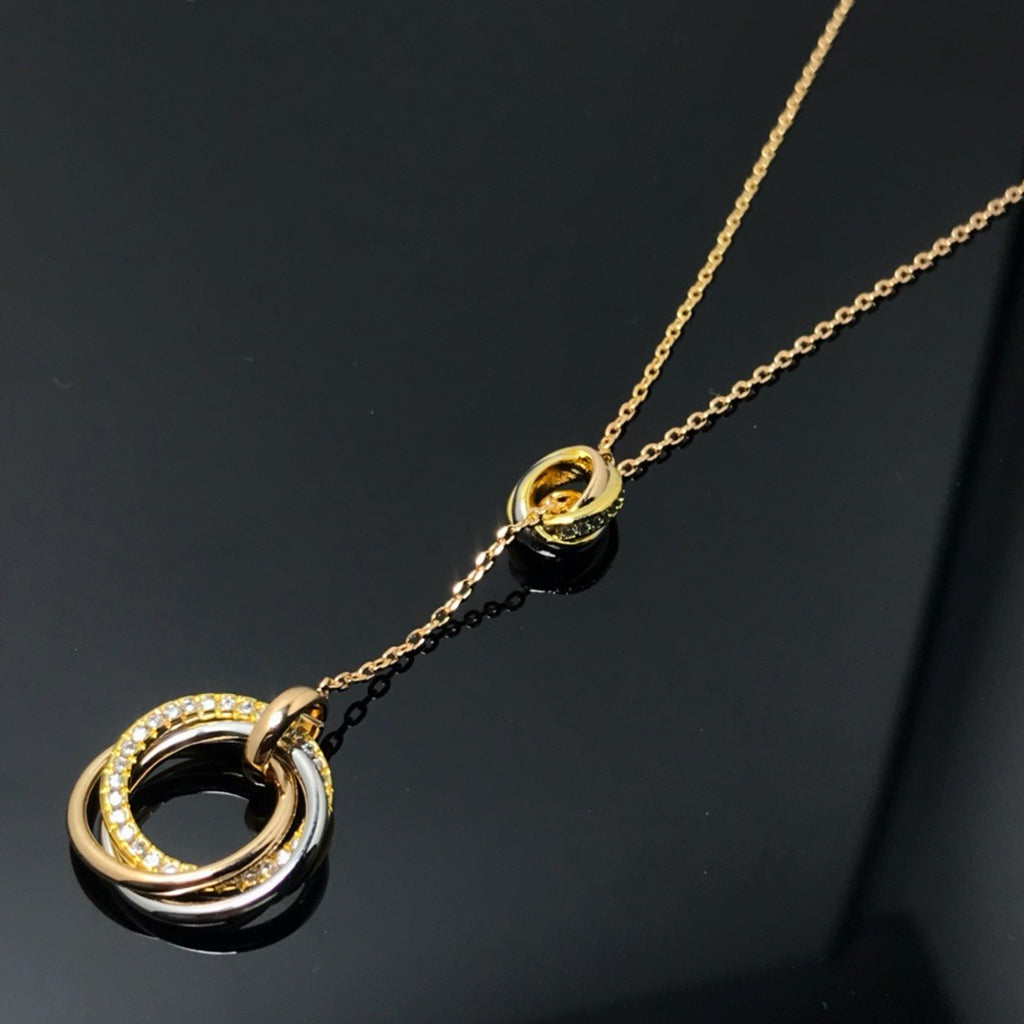 [Blue Tears Jewelry]TRINITY DIAMONDS NECKLACE