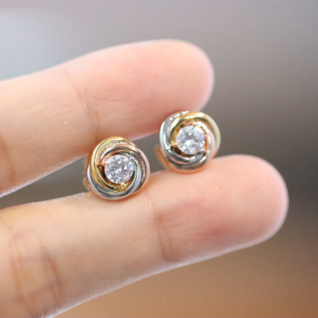 [Blue Tears Jewelry]TRINITY STUD DIAMOND EARRINGS