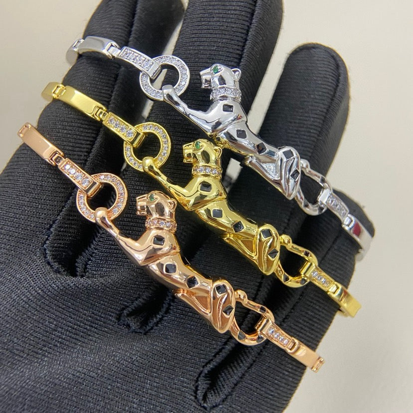 [Blue Tears Jewelry]PANTHERE HALF DIAMOND ON CHAIN BRACELET