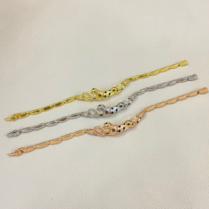 [Blue Tears Jewelry]PANTHERE HALF DIAMOND ON CHAIN BRACELET