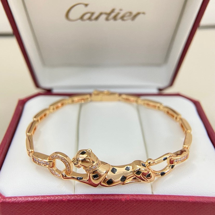 [Blue Tears Jewelry]PANTHERE HALF DIAMOND ON CHAIN BRACELET