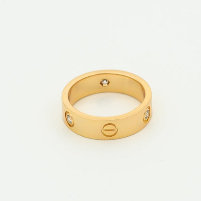 [BLUE TEARS]LOVE RING 5.5MM 3 DIAMONDS PINK GOLD