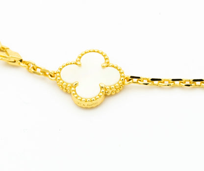 [BLUE TEARS]CLOVER BRACELET 5 MOTIFS ONYX MOP