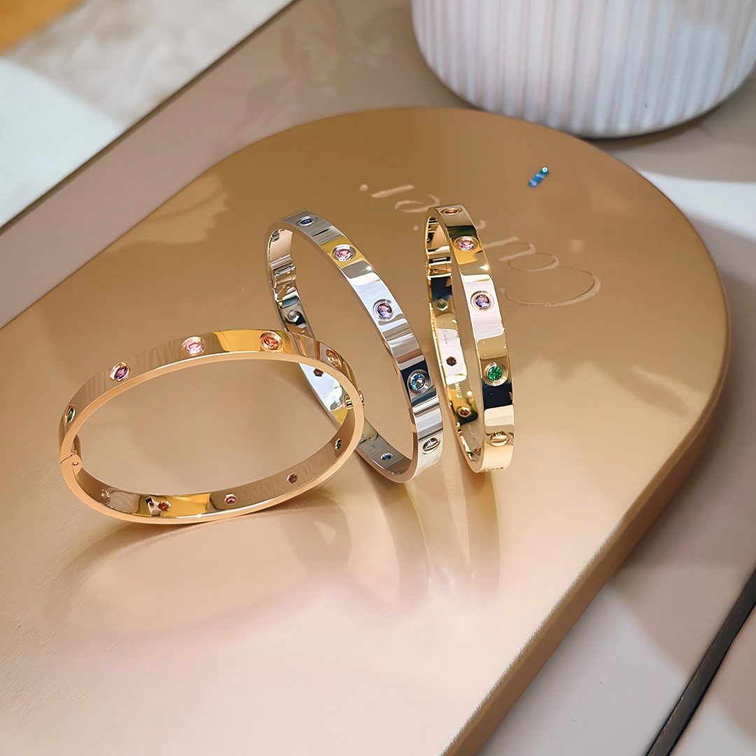 [Blue Tears Jewelry]2026 RAINBOW LOVE BRACELET 6.1MM  10 DIAMONDS