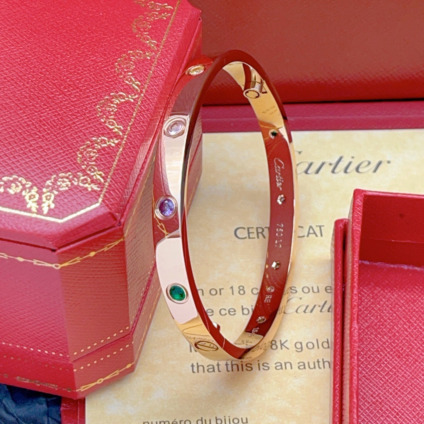 [Blue Tears Jewelry]2026 RAINBOW LOVE BRACELET 6.1MM  10 DIAMONDS
