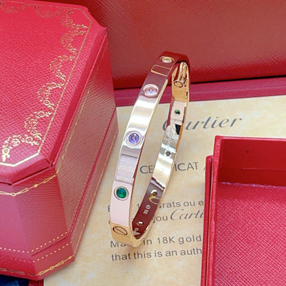 [Blue Tears Jewelry]2026 RAINBOW LOVE BRACELET 6.1MM  10 DIAMONDS
