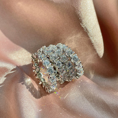 [Nova Jewelry]Eternity Round Cut Tennis Ring