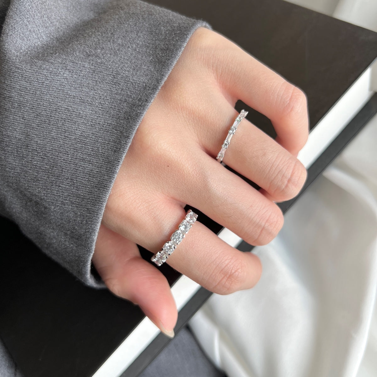 [Nova Jewelry]Eternity Round Cut Tennis Ring