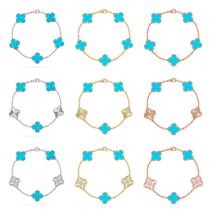 [BLUE TEARS] CLOVER 5 MOTIF TURQUOISE BRACELET COLLECTION