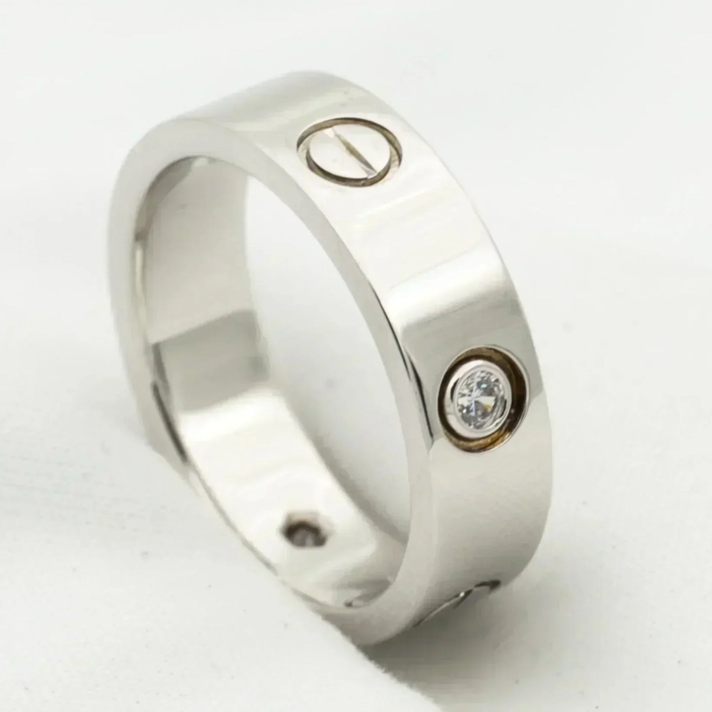 [BLUE TEARS]LOVE RING 5.5MM 3 DIAMONDS SILVER