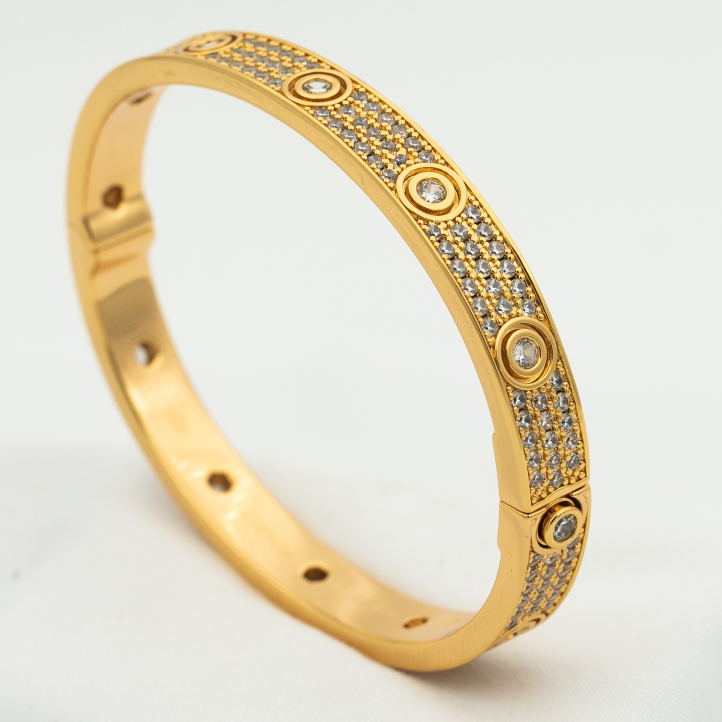 [BLUE TEARS]LOVE BRACELET 6.1MM DIAMOND-PAVED 10 BIG DIAMONDS