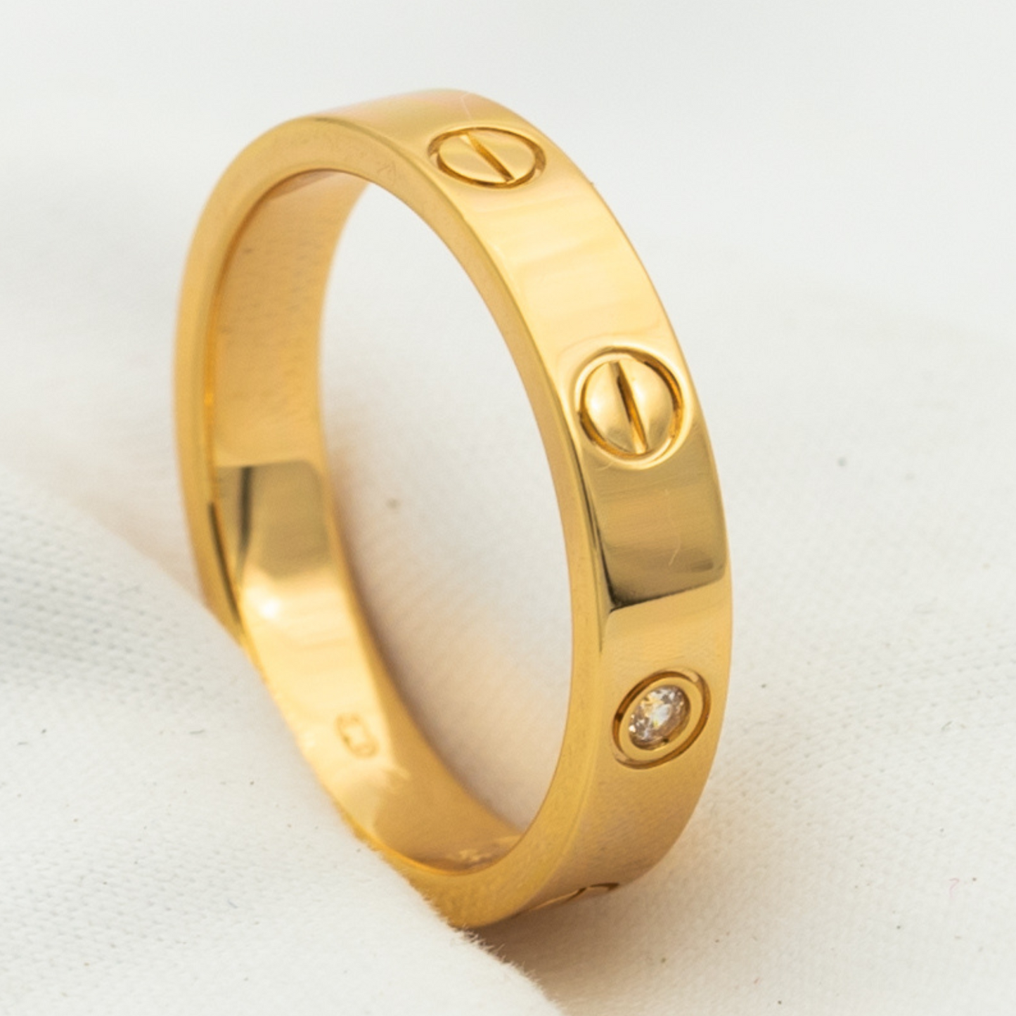 [BLUE TEARS]LOVE RING 4MM 1 DIAMOND PINK GOLD