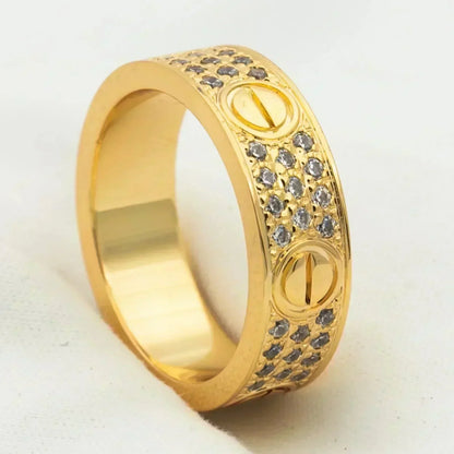[BLUE TEARS]LOVE RING 5.5MM DIAMONDS PAVED