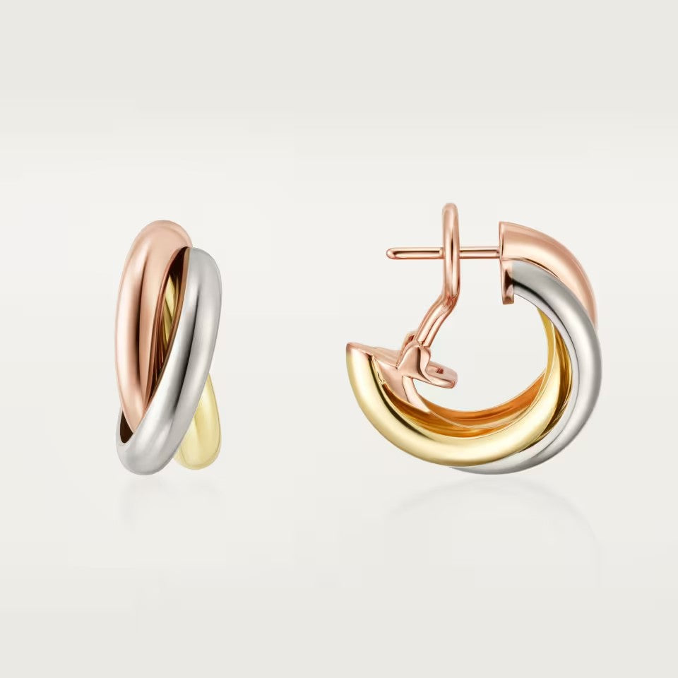 [Blue Tears Jewelry]TRINITY ON DIAMOND CLASSIC EARRINGS