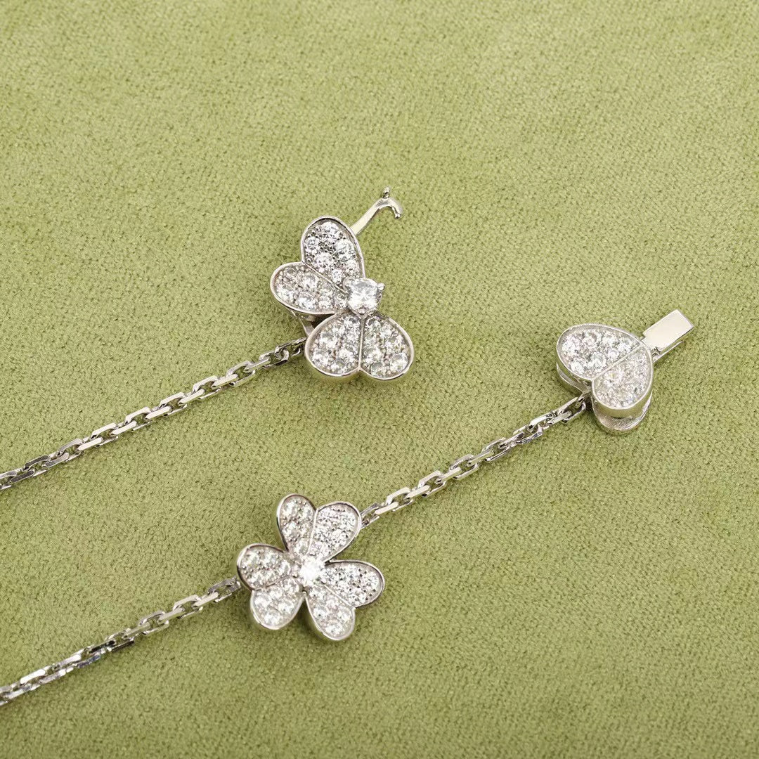 [BLUE TEARS]FRIVOLE SILVER 9 FLOWERS NECKLACE