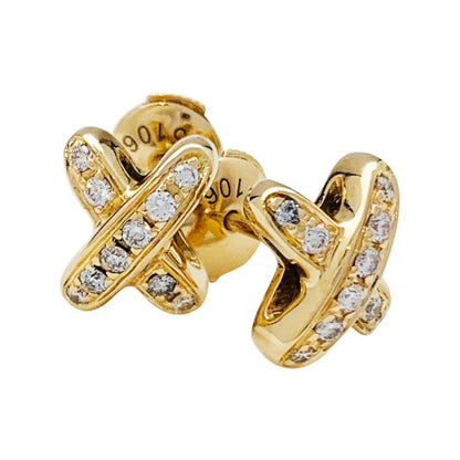 [BLUE TEARS]JEUX DE GOLD DIAMOND EARRINGS