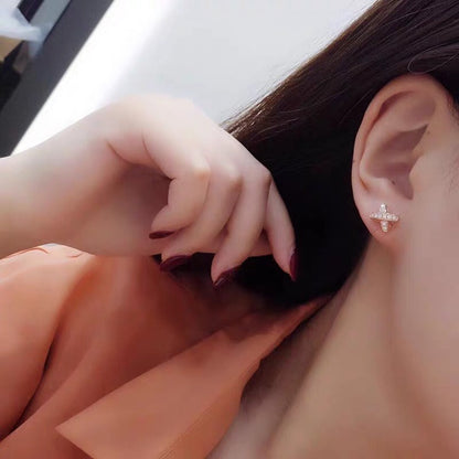 [BLUE TEARS]JEUX DE GOLD DIAMOND EARRINGS