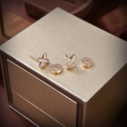 [BLUE TEARS]JEUX DE GOLD DIAMOND EARRINGS