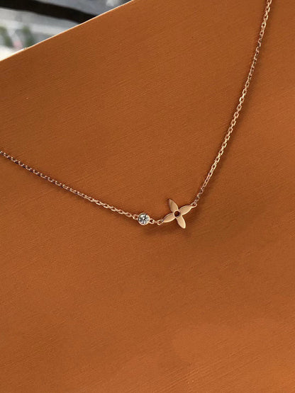 [BLUE TEARS]BLOSSOM PENDANT PINK GOLD AND DIAMOND