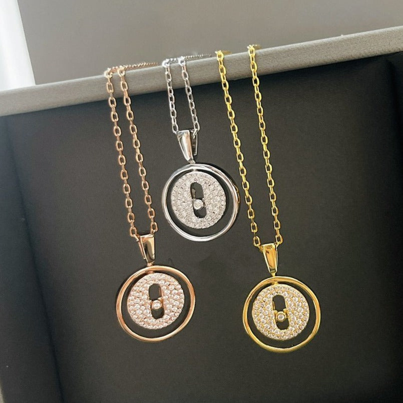 [Blue Tears Jewelry]LUCKY MOVER PM PAVED NECKLACE