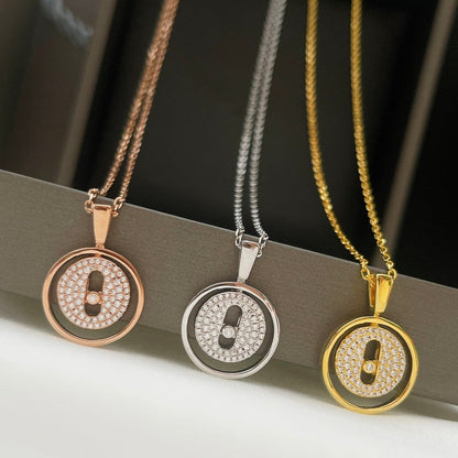 [Blue Tears Jewelry]LUCKY MOVER PM PAVED NECKLACE