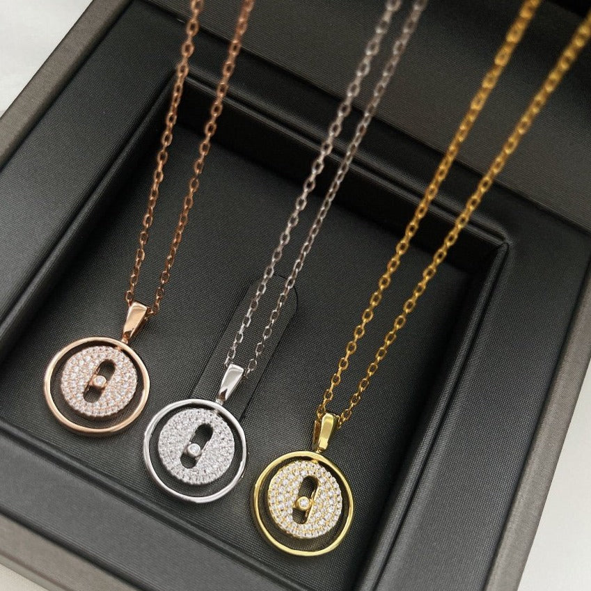 [Blue Tears Jewelry]LUCKY MOVER PM PAVED NECKLACE