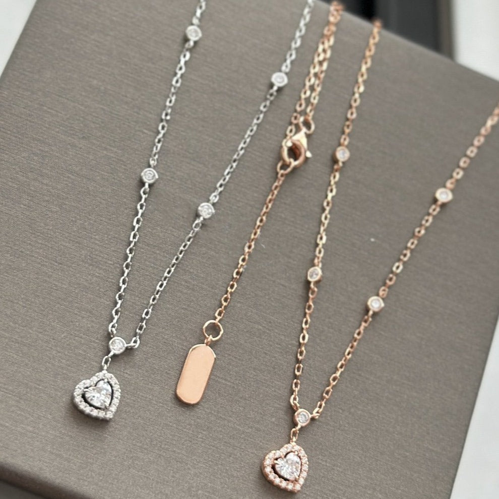 [Blue Tears Jewelry]JOY HEART DIAMOND NECKLACE