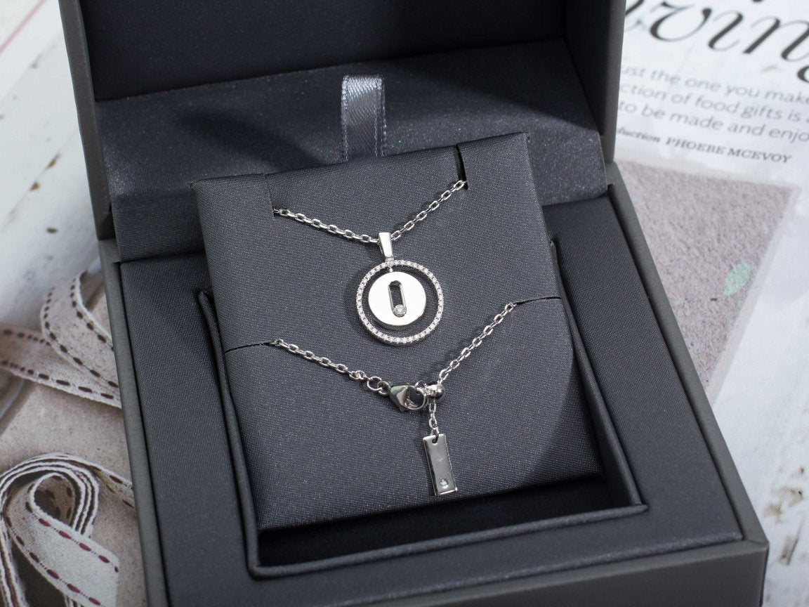[Blue Tears Jewelry]LUCKY MOVE PM NECKLACE SILVER DIAMOND