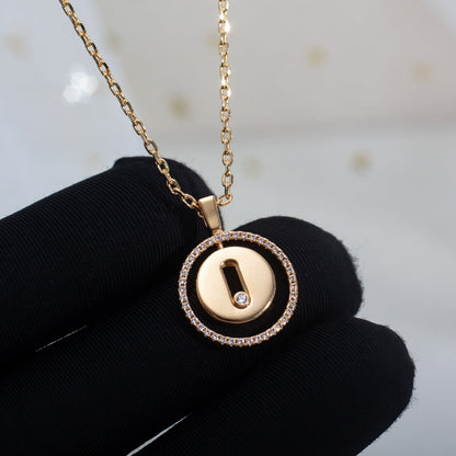 [Blue Tears Jewelry]LUCKY MOVE PM NECKLACE PINK GOLD DIAMOND
