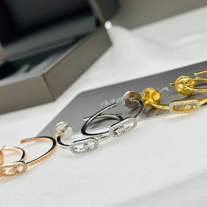 [Blue Tears Jewelry]CREOLES MOVE UNO PM DIAMOND EARRINGS