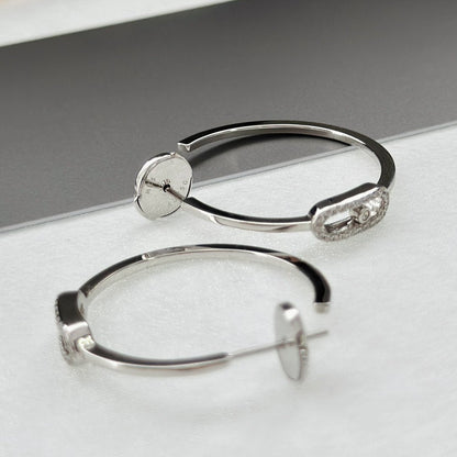 [Blue Tears Jewelry]CREOLES MOVE UNO PM DIAMOND EARRINGS