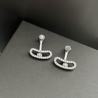 [Blue Tears Jewelry]MOVE UNO SILVER DIAMOND EARRINGS