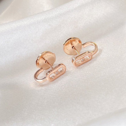 [Blue Tears Jewelry]CREOLES MOVE UNO MINI 1 DIAMOND EARRINGS