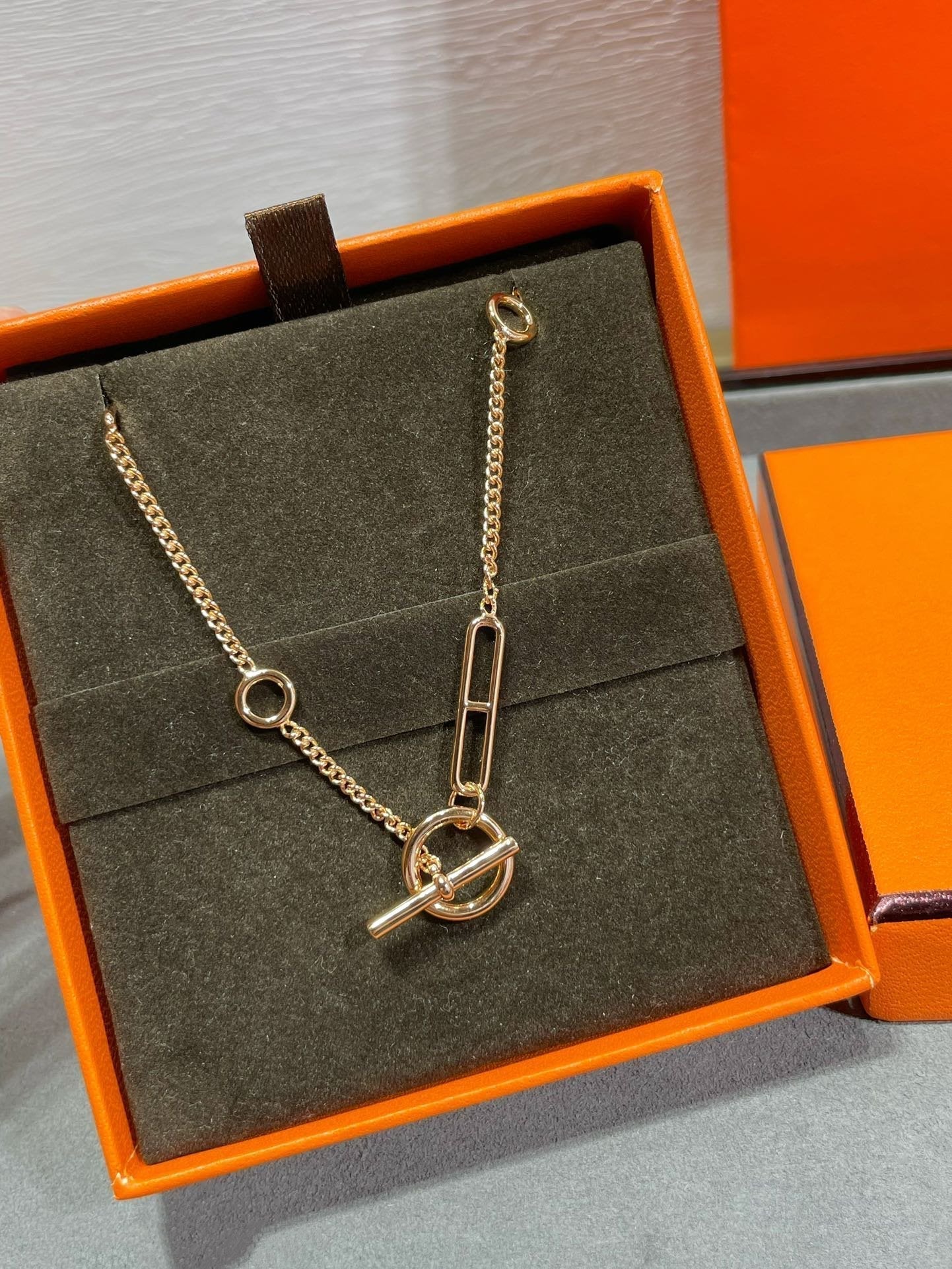[BLUE TEARS]HM STERLING CHAINE D'ANCRE HEART