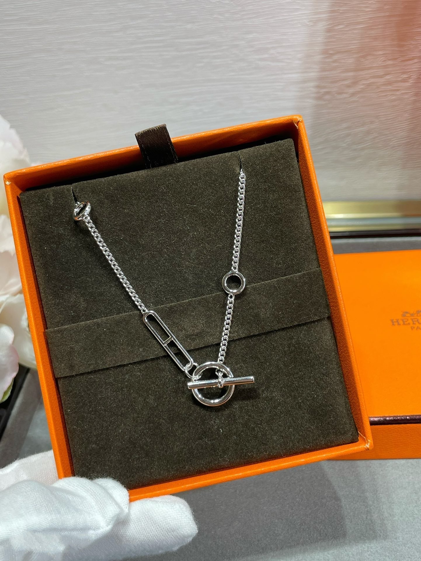 [BLUE TEARS]HM STERLING CHAINE D'ANCRE HEART