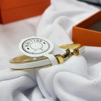 [BLUE TEARS]CLASSIC HM CLIC WHITE 8MM ENAMEL BRACELET