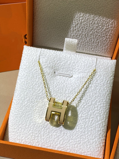 [BLUE TEARS]HM CLIC YELLOW ENAMEL GOLD NECKLACE